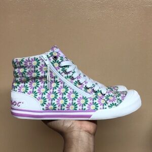 Rocket Dog Jazzin Pastel Floral High Top Sneakers
